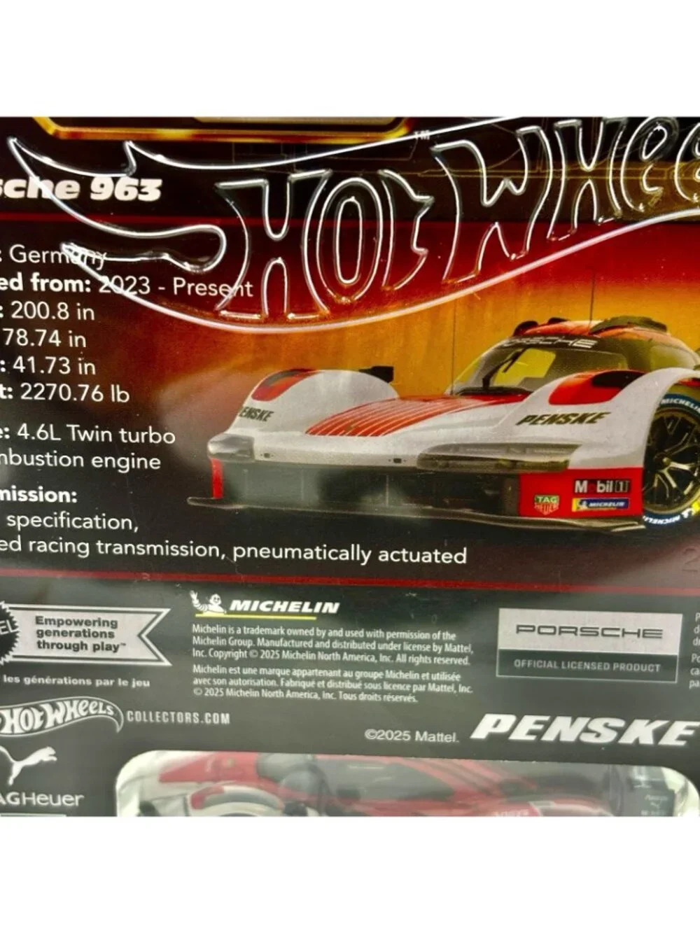 Hot Wheels RLC Elite 64 Porsche 963. Ships in Protector & Original Shippers Box!